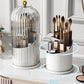 Sliding Lid Organizer 180 Degree Rotating Toothbrush Holder for Bathroom Counter