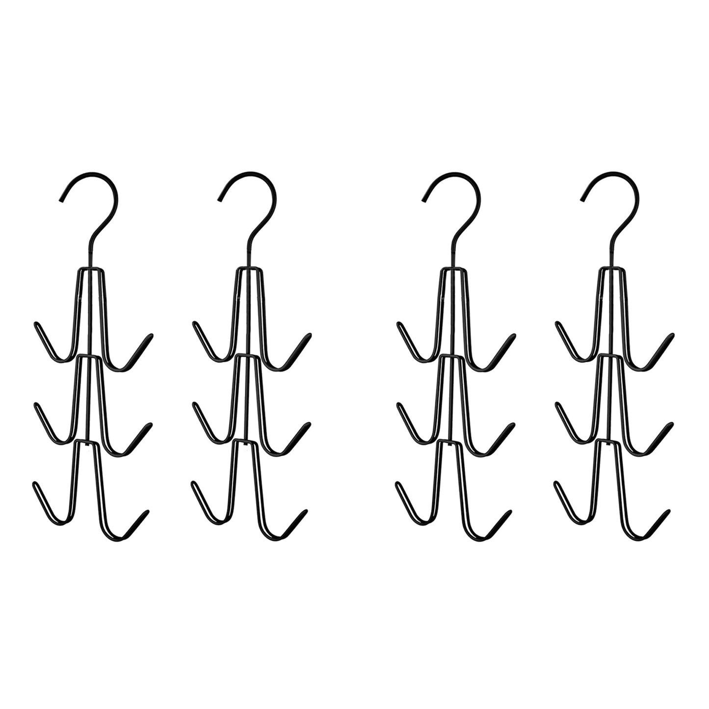 4Pcs Metal Rotatable Hanging Bag Holder for Closet