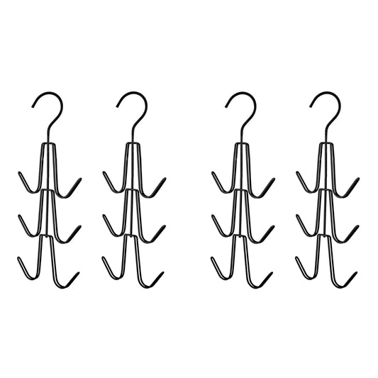 4Pcs Metal Rotatable Hanging Bag Holder for Closet