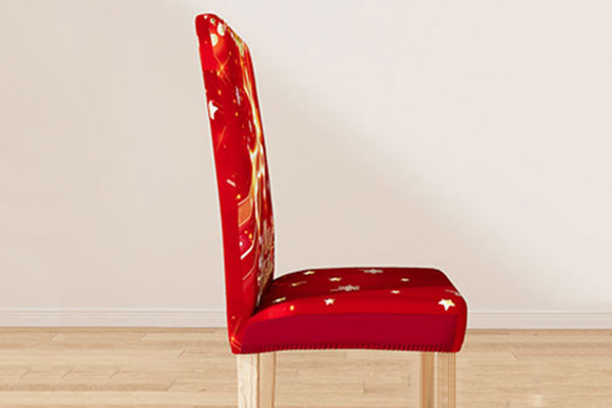 Christmas Chair Cover Slipcover for Dining Chairs for Christmas Parties and Holiday Decor