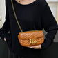 Quilted Gucci Inspired Gold Chain Shoulder Bag for Women