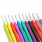 41-Piece Rainbow Crochet Hook Set - Soft Grip Aluminum Knitting Needles with Storage Case