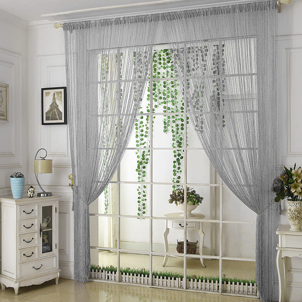 100x200cm Shimmer Tassel String Door and Window Divider Curtain