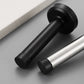 4 Pack Stainless Steel Door Stop Strong Adhesive No-Drill with Rubber Bumper