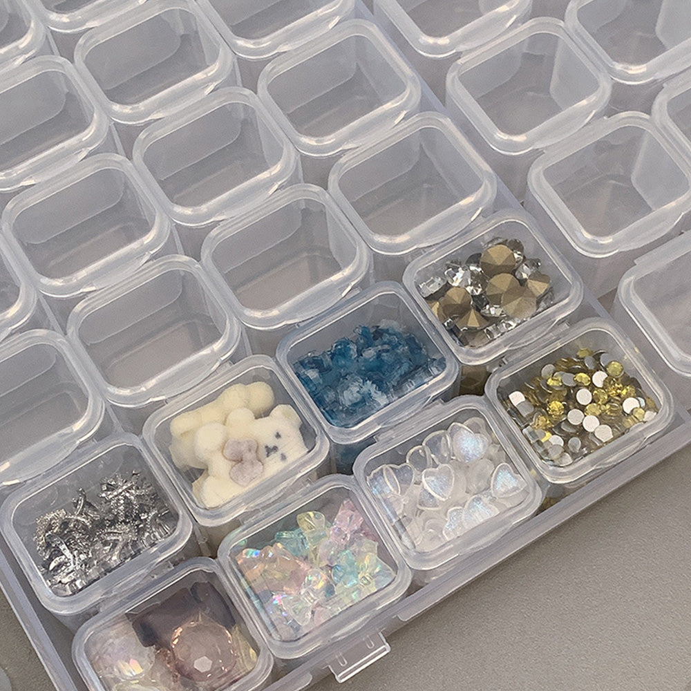Grid Plastic Jewelry and Bead Storage Organizer Box for Crafts