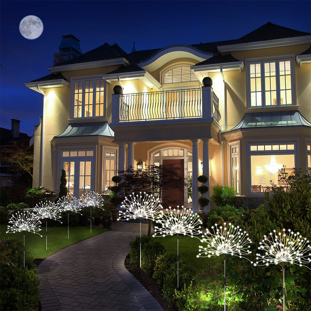 4-In-1 LED Solar Firework Garden Lights Outdoor Path Lawn Decor Lamp