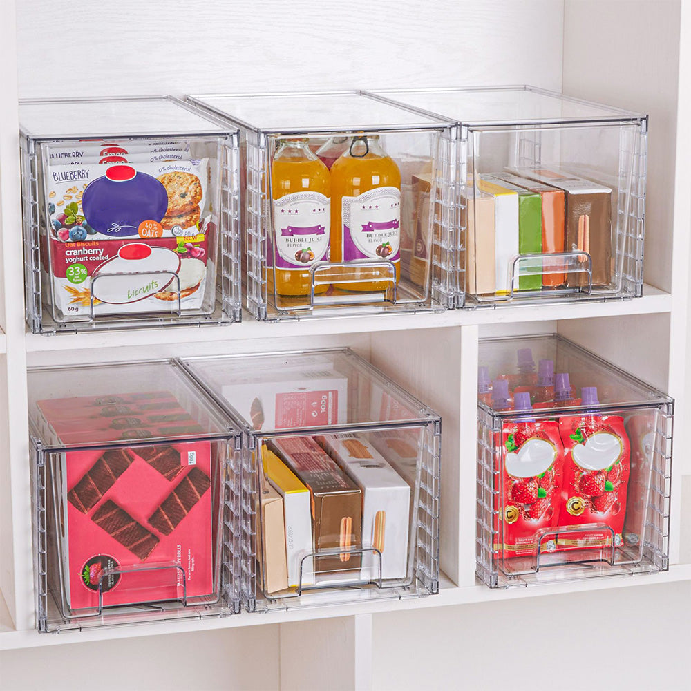 Stackable Clear Makeup Organizer Drawer for Skincare Storage