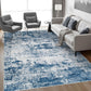 Nordic Crystal Velvet Rug Soft Non Slip for Bedroom Living Room Bedside Floor-Blue