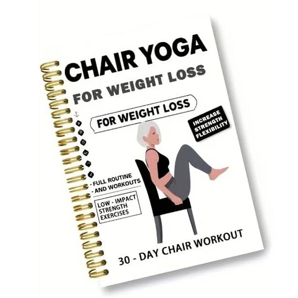 30 Day Chair Yoga Spiral Notebook Illustrated Sitting Guide