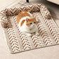 Thick Plush Non Slip Pet Mat for Sofa Chair Window Seat-Coffee