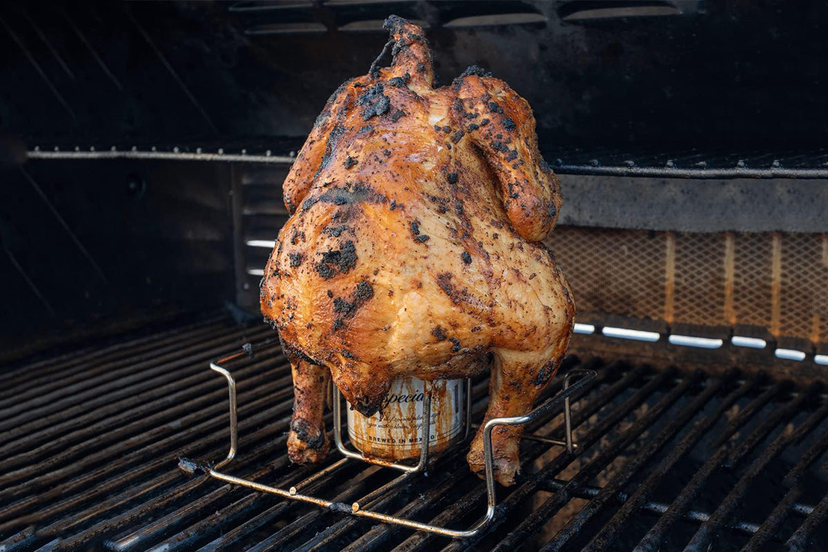Beer Can Chicken Holder Stainless Steel Beer Chicken Stand With Handle For Grill And Smoker