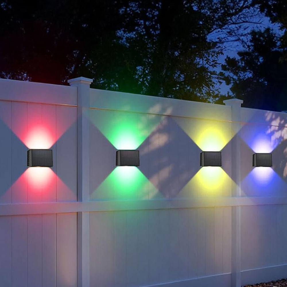 Solar Wall Light 0 to 120 Degree Adjustable Beam Angle for Garden Patio Outdoor Lighting