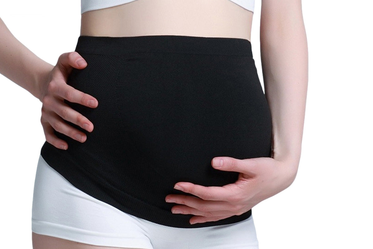 Maternity Belly Support Band for Comfort During Pregnancy - Black