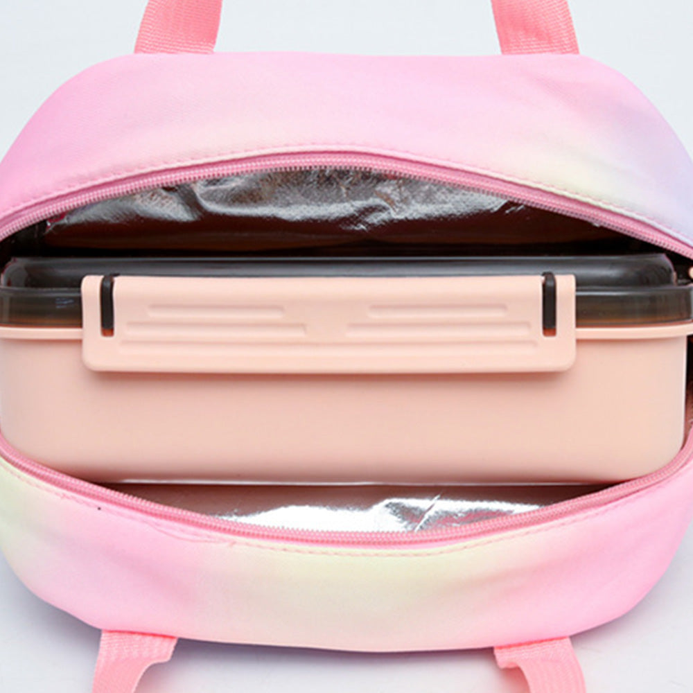 3PCS Boys Girls Gradient Color Backpack Set School Backpack Lunch Bag Pencil Case