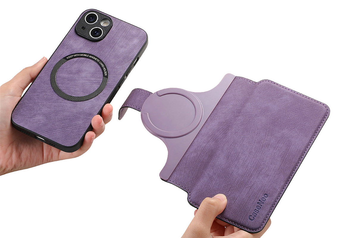 Magnetic Wallet Case for iPhone 17Series RFID Blocking Card Holder Phone Stand