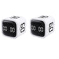 2Pcs Time Management and Countdown Settings with Gravity Sensor Flip Cube Timer