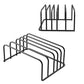 2Pcs Steel Cutting Board Organizers With 5 Slots Kitchen Cookware Organizer