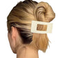 4PCS Flat Hair Clips Large Rectangle No-Slip Claw Clips For Women