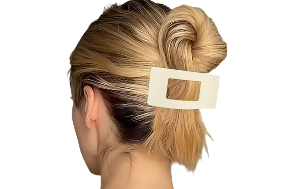4PCS Flat Hair Clips Large Rectangle No-Slip Claw Clips For Women