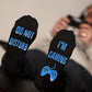 Funny Gaming Socks with Do Not Disturb I Am Gaming Text