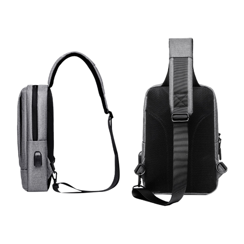 Chest Bag Sling Bag for Men with USB Charging Port