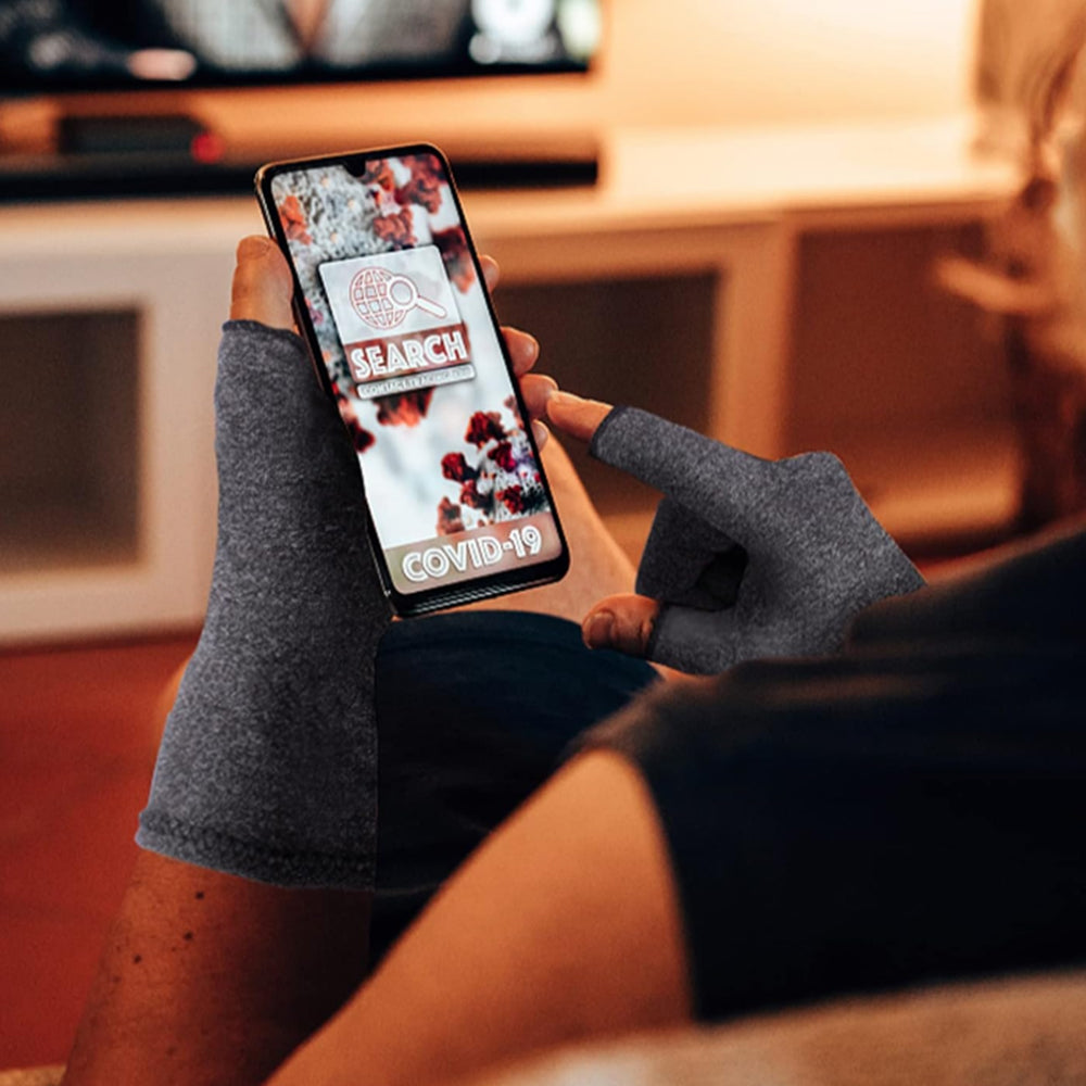 Fingerless Arthritis Compression Gloves Finger Pain Support