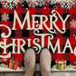 2PCS Christmas Floor Mats Set Non Slip Kitchen Rug for Bathroom Living Room Doorway