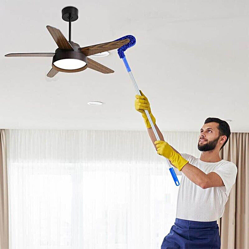 2Pcs Cleaning Brush Flexible Detachable Handle Dust Cleaner Ceiling Fan Duster