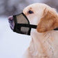 Dog Muzzle Air Mesh Adjustable Mouth Guard for Bark and Scavenging Prevention-Black