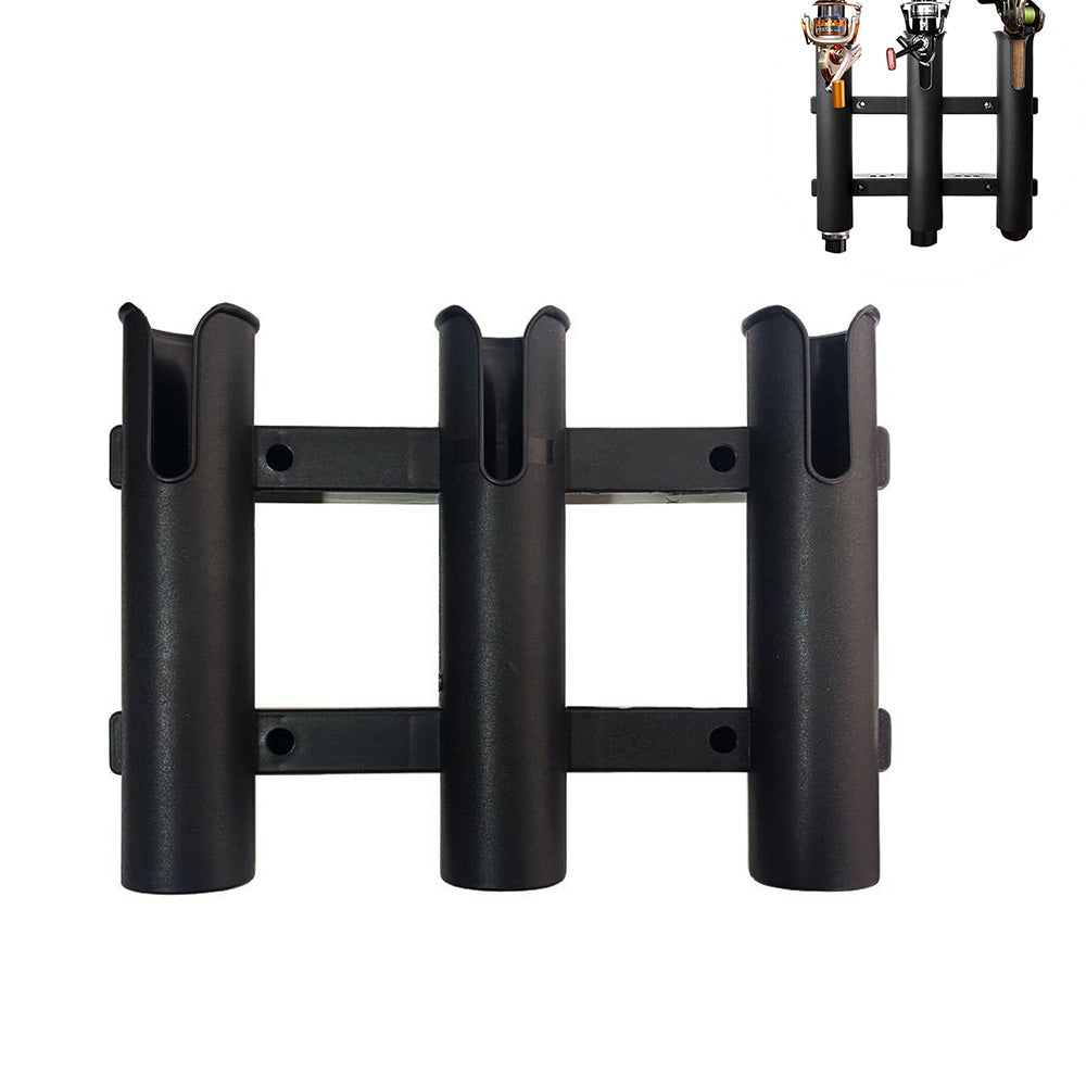 3 Tube Fishing Rod Holder Bracket Mounted Fishing Rack For Boats Garage Cooler