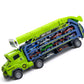 Carrier Truck Transport Car Toys Foldable 3 Layer Car Race Track Toys With 6 Toy Cars
