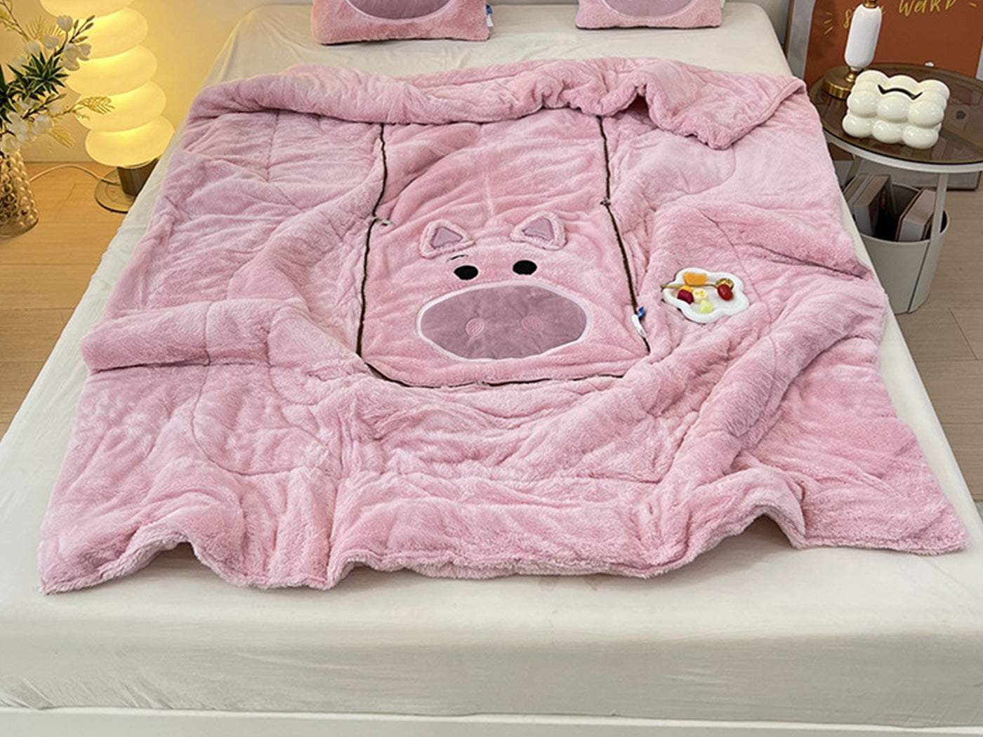 Pillow Blanket Throws Back Support Cushion