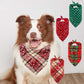 Snowflakes Christmas Dog Bandana Buffalo Plaid Pet Scarf Dog Triangle Bandana