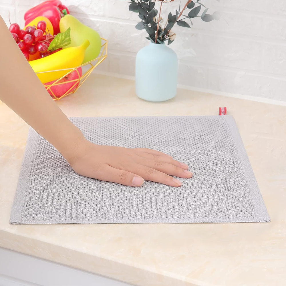 12Pcs Cotton Waffle Weave Kitchen Dish Cloths Ultra Soft Absorbent Dish Towels