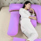 Pregnancy Pillows for Sleeping U Shaped Full Body Maternity Pillow with Removable Cover-Purple