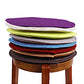 4Pcs Round Dining Chair Seat Cushion-Beige, Yellow, Grey, Blue