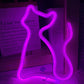 LED Cat Rainbow Neon Sign Lights Bedside Night Light Lamp Bedroom Wall Decoration