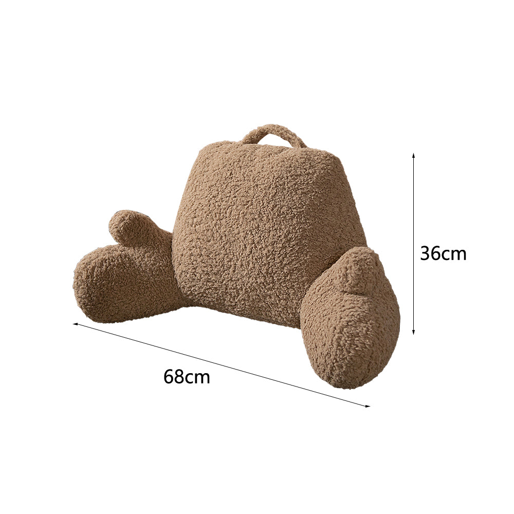 Fluffy Backrest Reading Pillow Neck Lumbar Support Chair Cushion with Arms