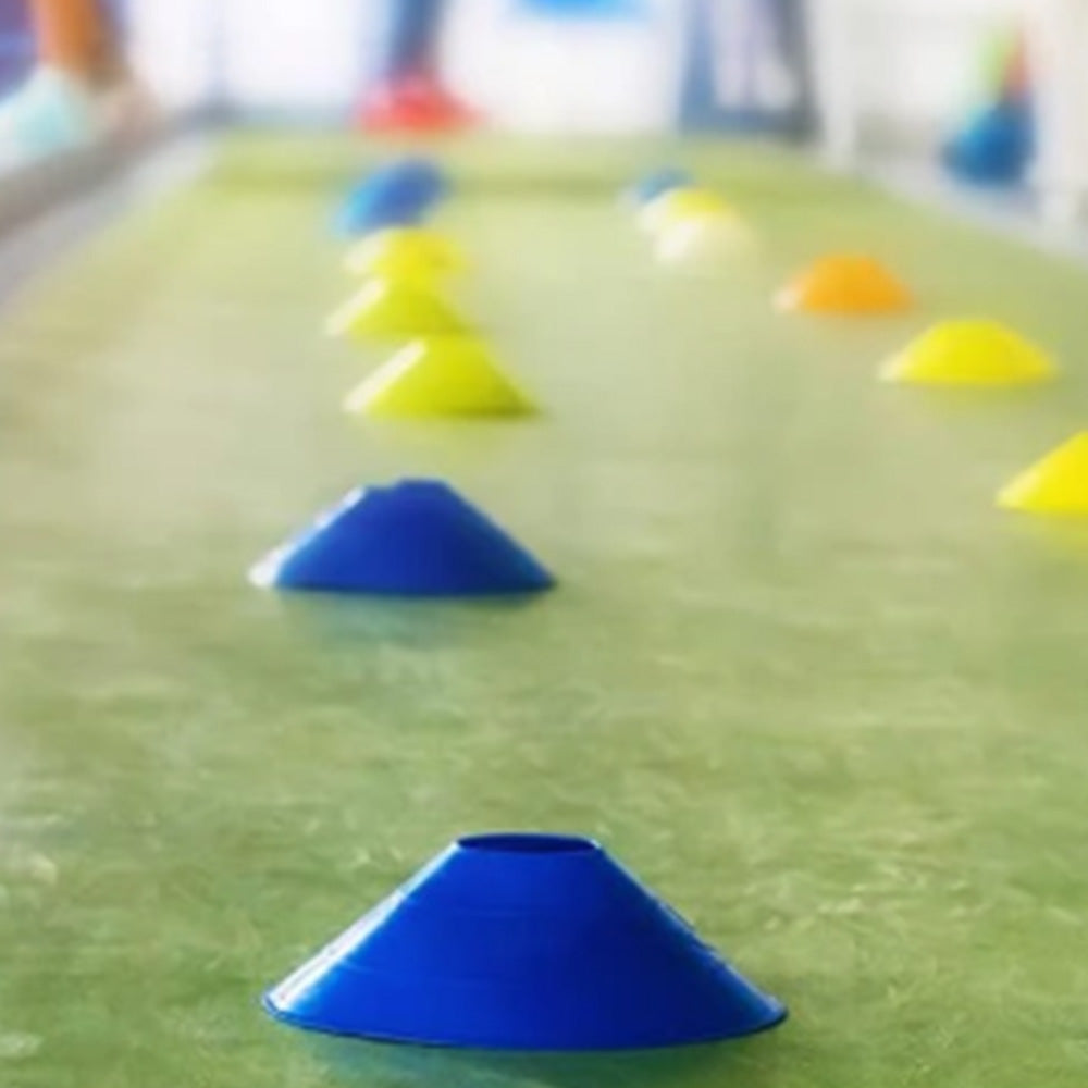 50pcs Soccer Cones With Portable Bags And Brackets Sports Training Discs Markers Cones