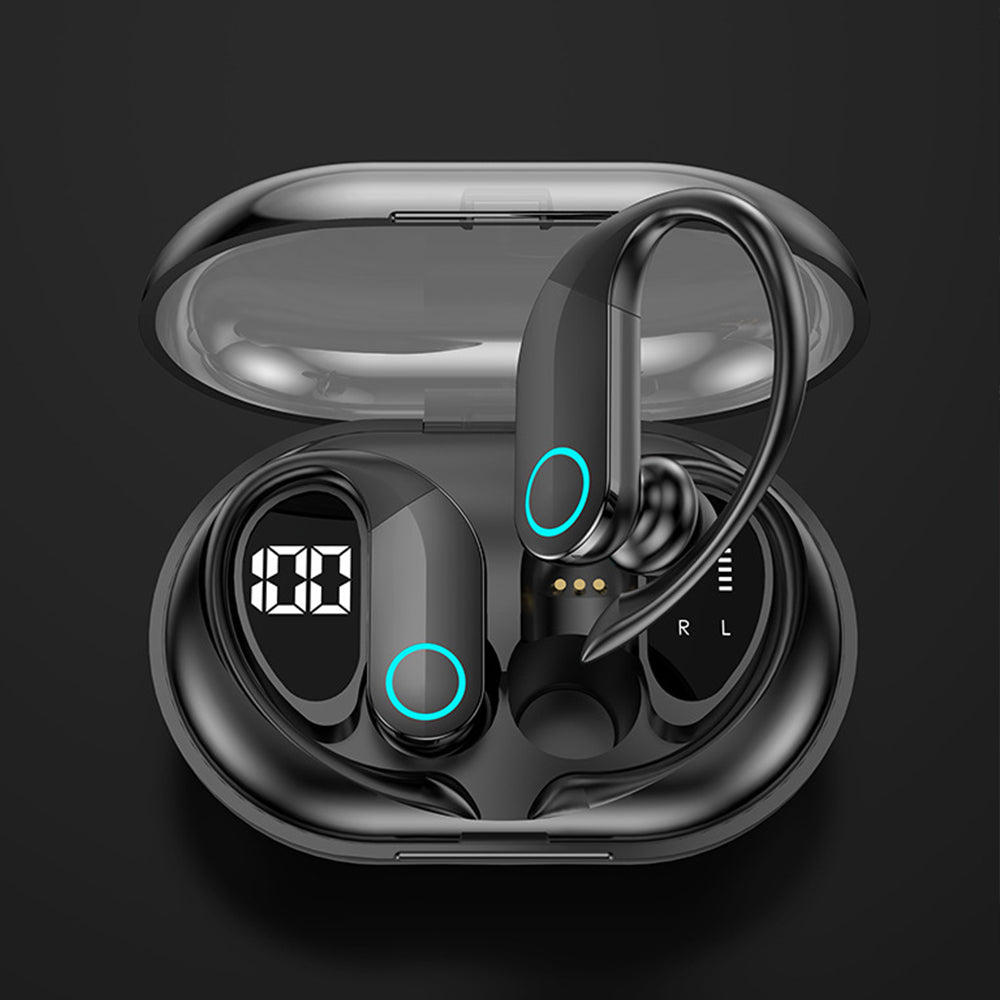 Wireless Bluetooth Noise Cancellation HiFi Sports Earbuds with Earhooks