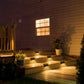 Warm Light Solar Powered Deck Lights for Outdoor Stairs and Fences Set of 4