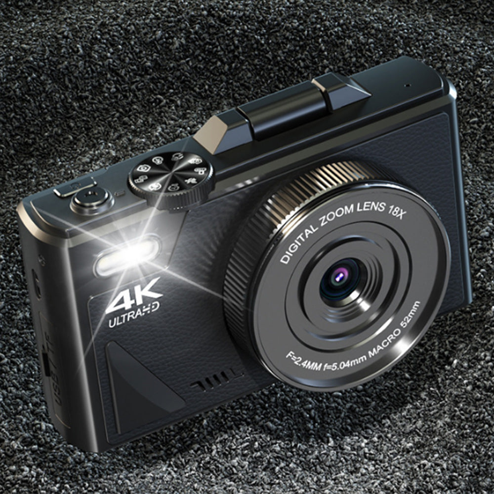 Digital Camera with 180 Degree Flip Screen WiFi Vlogging Camera with 64G TDF Card