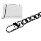2Pcs Flat Chain Shoulder Strap Replacement Metal Bag Strap with Hook Clasps for Handbags Purses