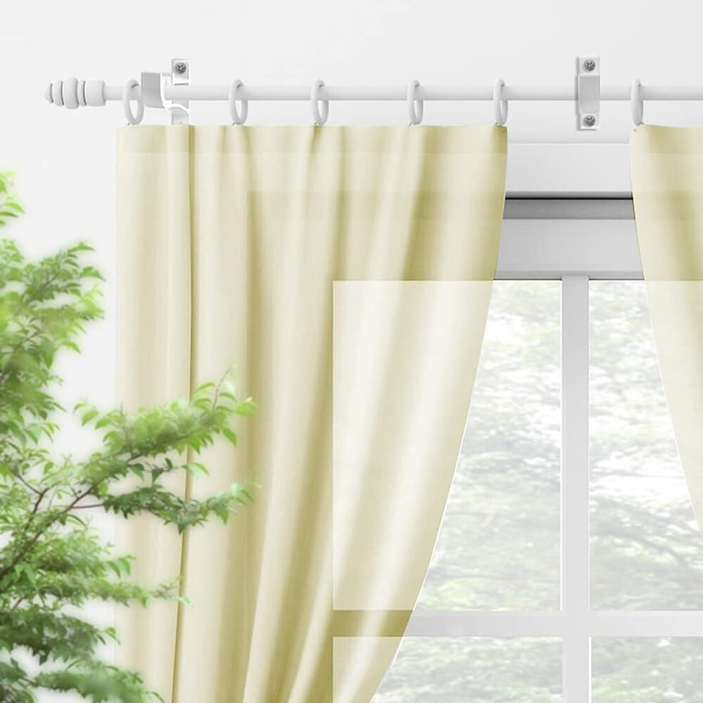 2 Pack Thickened Aluminum Alloy Curtain Rod Brackets for 28 to 32mm Rods