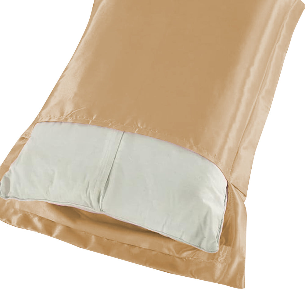 2Pcs 48x74cm Satin Pillowcase Solid Color Silk Soft Bedding Pillowcase