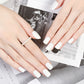 3Sets Reusable Solid Color Fake Nails Press On Manicure
