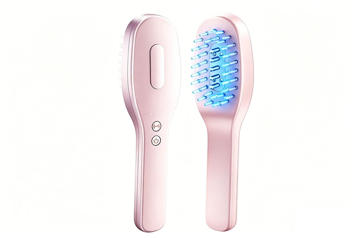 Scalp Massage Comb with Red and Blue Light