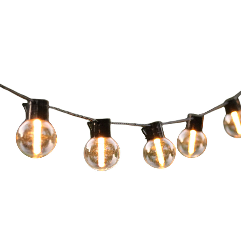 Solar Powered LED String Lights - 20 Bulb Waterproof Outdoor Decorative Lighting