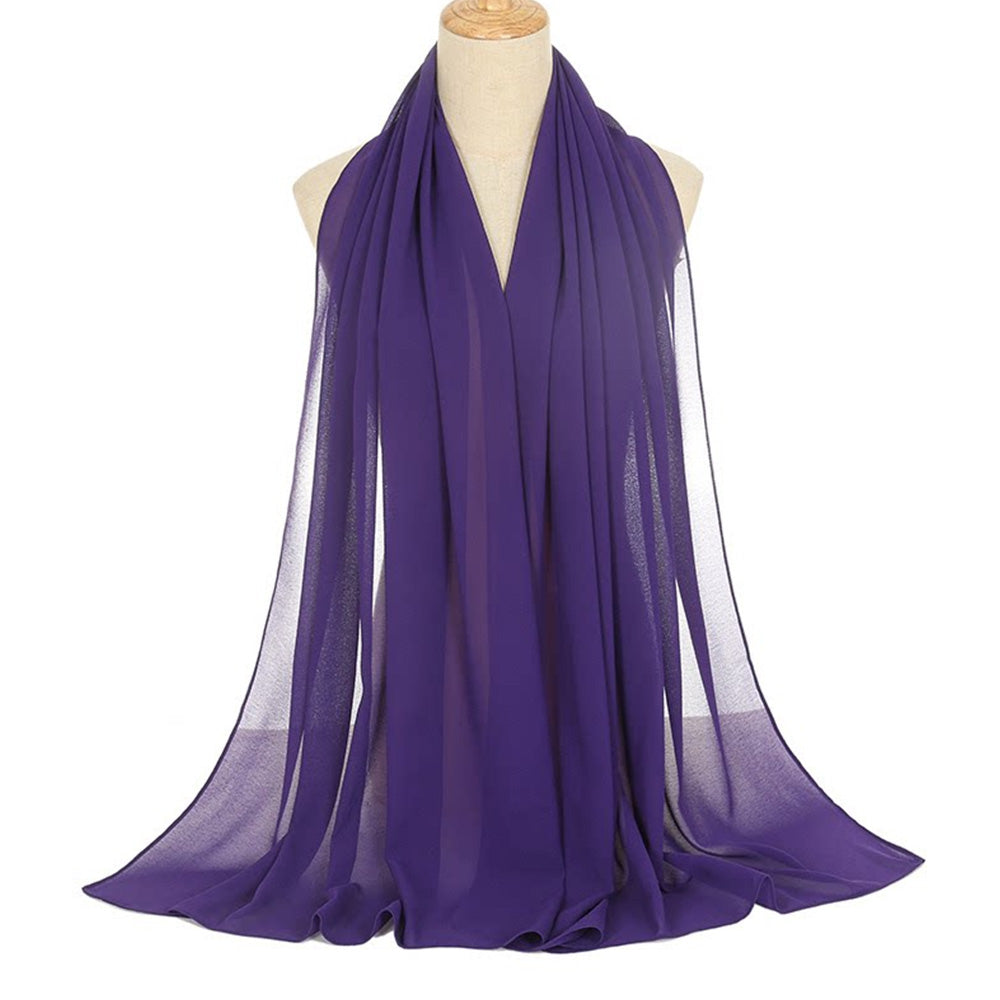 Chiffon Evening Dress Shawl for Weddings Parties 70x170cm
