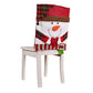 Christmas Chair Covers with Santa Hat for Holiday Dinner Party